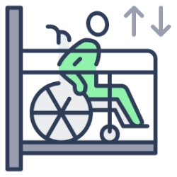 postać na wózku inwalidzkim
